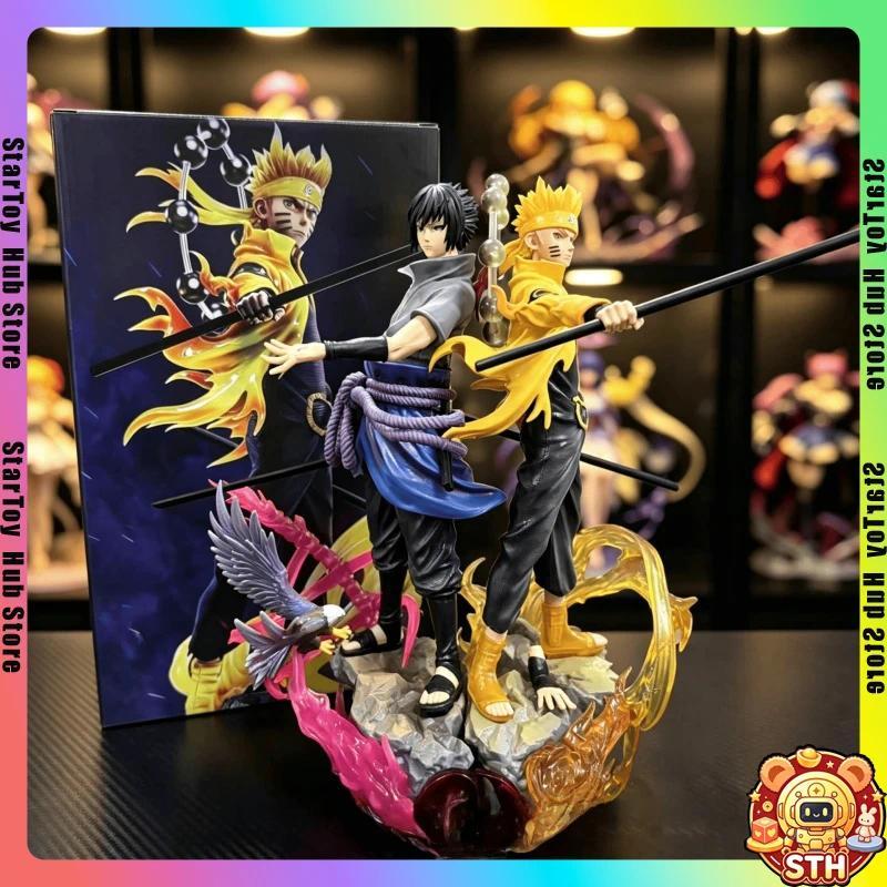 Naruto Six Paths Sage Mode & Rinnegan Sasuke Action Figure Set 32cm, GK Resin Statue Collectible Mod