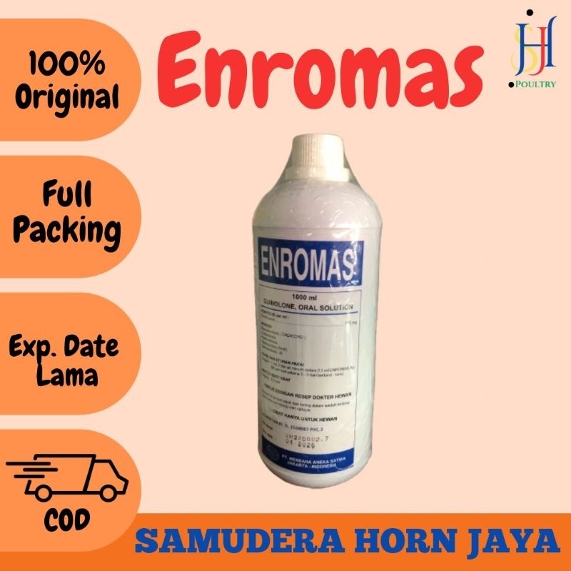Enromas 1 Liter Obat CRD Colibacillocis Spectrum Luas BERKUALITAS