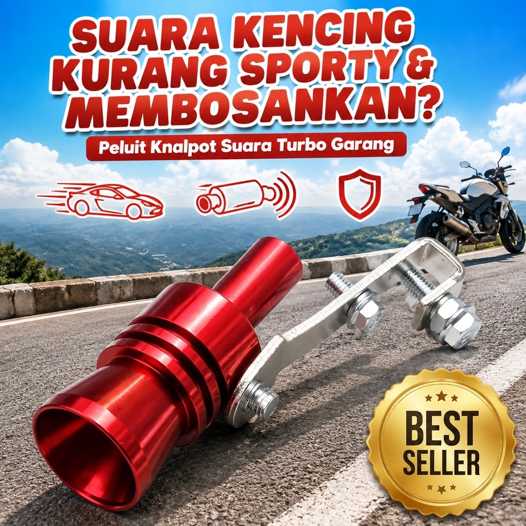 Suara Turbo Realistis Peluit Turbo Knalpot Mobil & Motor/Peluit Turbo Modifikasi/Aksesori Knalpot Mo