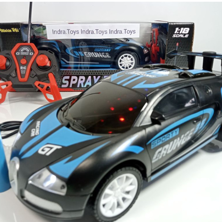 1:18 Mobil Remote Control Bugatti Spray Runner Frekuensi 40 Mhz Lampu LED