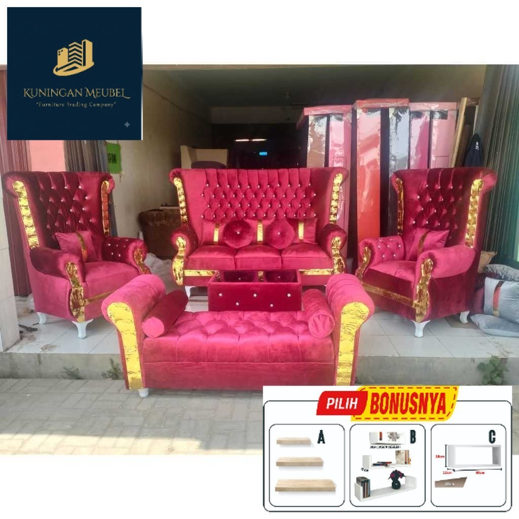Sofa sultan warna merah emas sofa sultan list gold sofa model terbaru