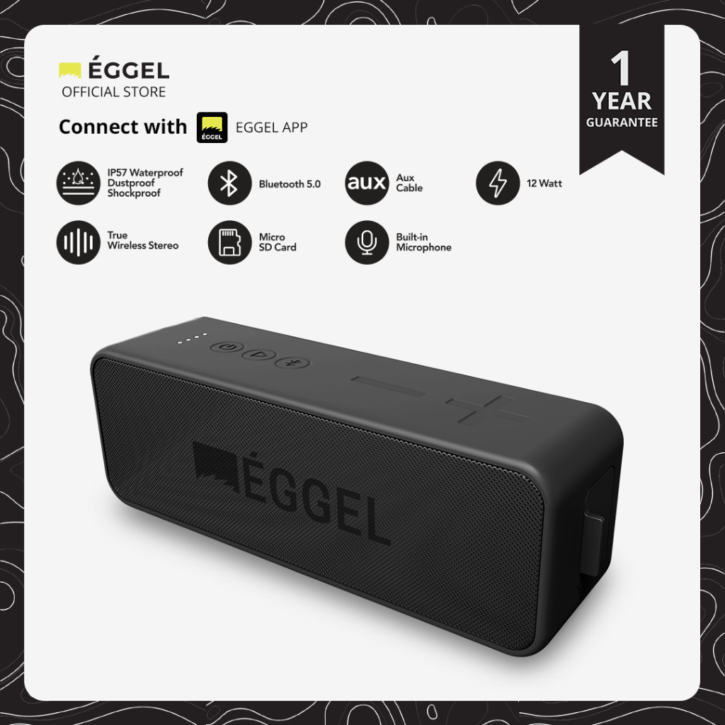 PROMO Eggel Active 2S Waterproof Portable Bluetooth Speaker