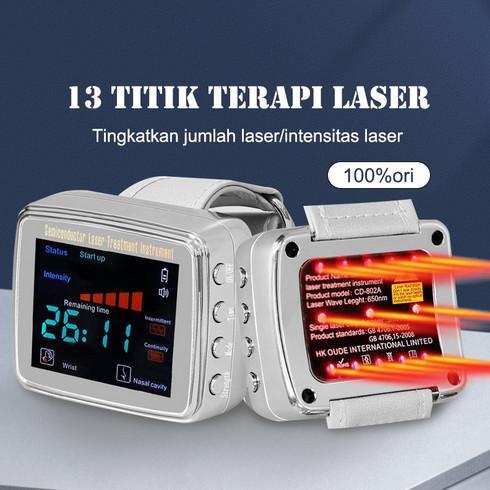 Jam Tangan Terapi Laser 13 Titik Alat Terapi Kesehatan Laser Wearable