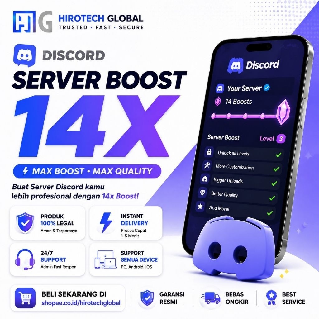 JASA BOOST SERVER DC 14X BOOST LVL 3 - PROSES CEPAT FULL GARANSI