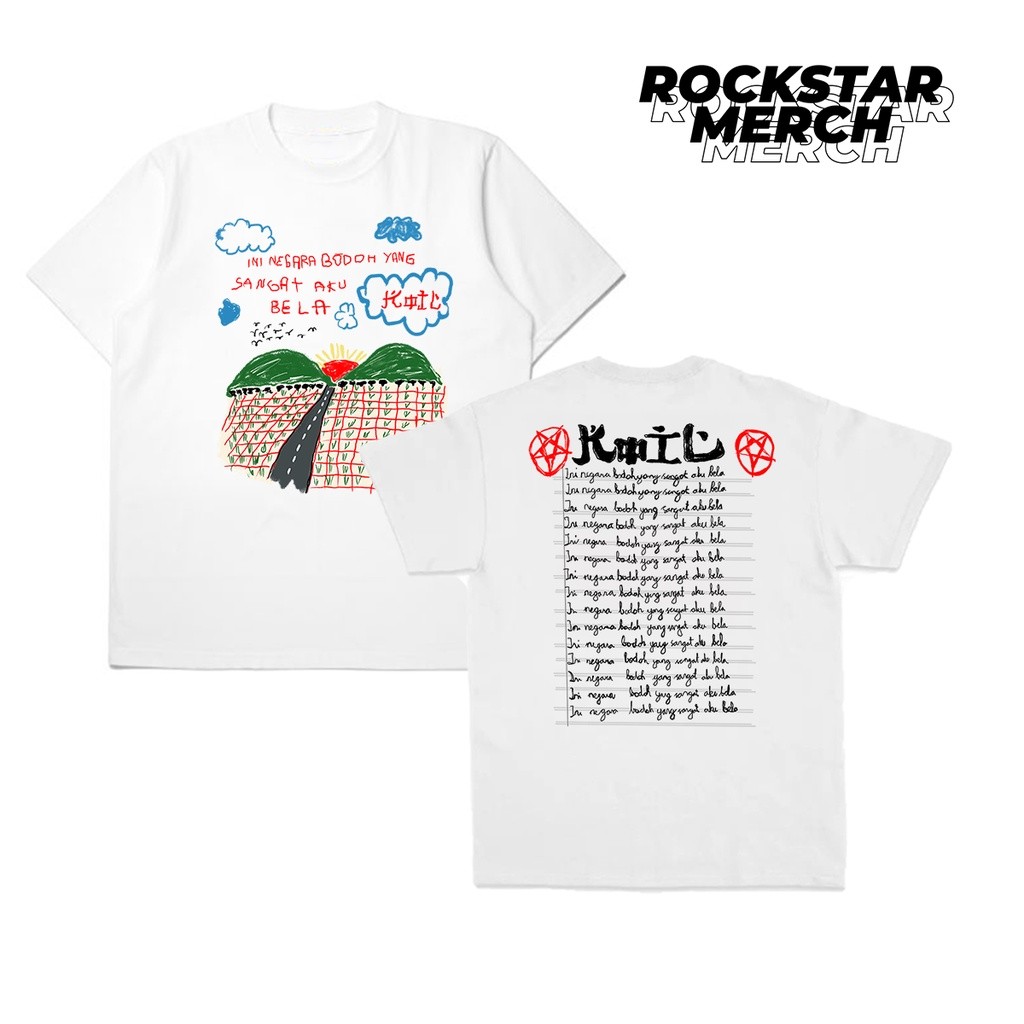Collective.cloth T-shirt Band Koil Ini negara Bodoh Yang Sangat Aku Bela Kaos Distro Pria Wanita Uni
