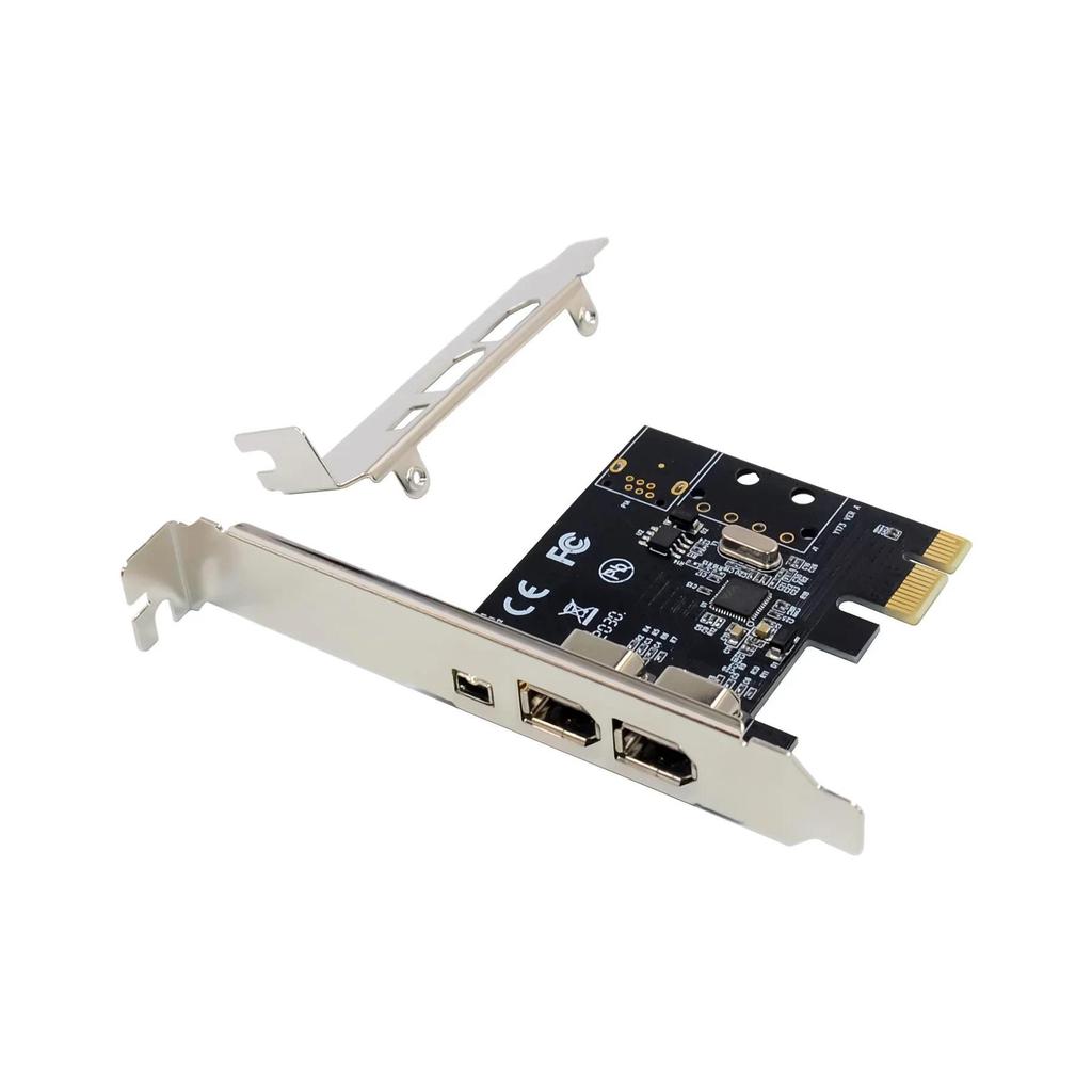 PCIe X1 3 Ports Firewire 4pin 9pin Expansion Card PCI Express 1394B 1394A VIA VT6315 Chipset Adapter