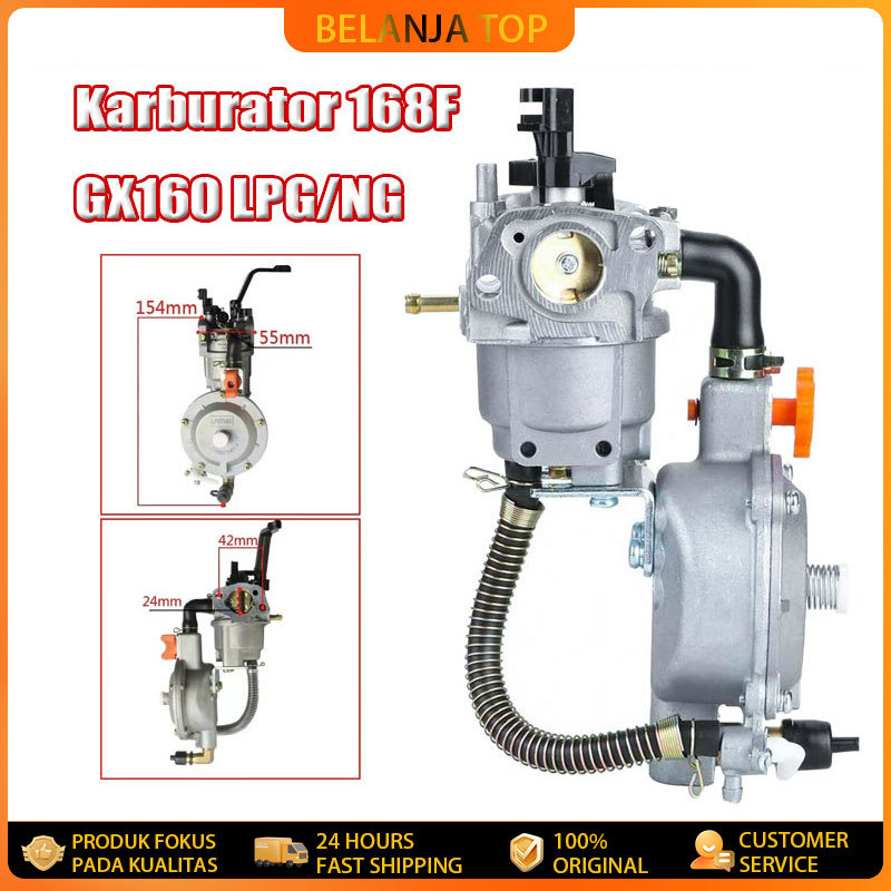 Karburator Lpg 168 2500 Car Converter Lpg 2,5 KW Carburetor GX160 GX200 Untuk Bahan Bakar lpg Pompa 