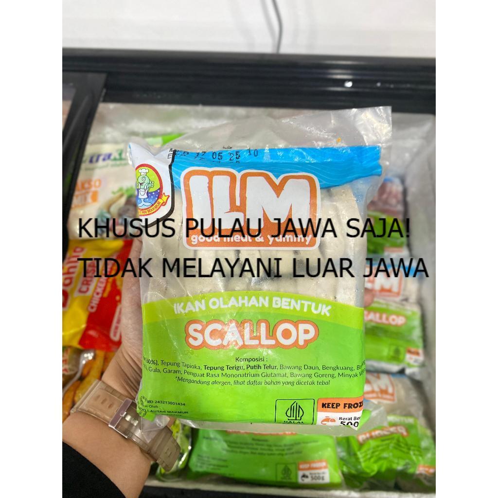 (KHUSUS PULAU JAWA) ILM SCALLOP 500 gram / IKAN OLAHAN BENTUK SCALLOP / AYU PUTRI FROZEN FOOD