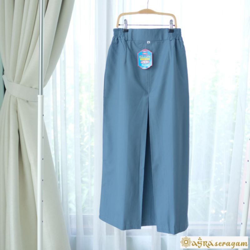 LAPAKSHOP Rok Span Panjang Abu Putih Hitam Dan Coklat Rok Sekolah Sma Bahan FAMATEX Dan DRILL (Licin