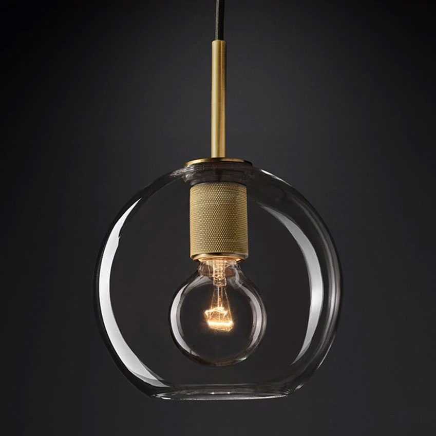 TaffLED Fitting Lampu Chandelier Restaurant Bar Nordic Simple E27 KA28 Lampu Gantung Hias Kaca Cryst