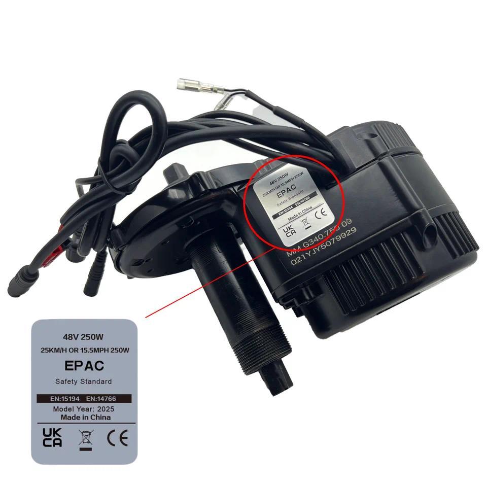 ebike Sticker, 36V 250W sticker 48V legal Label, Compatible for Bafang Tongsheng and Other Brand Con