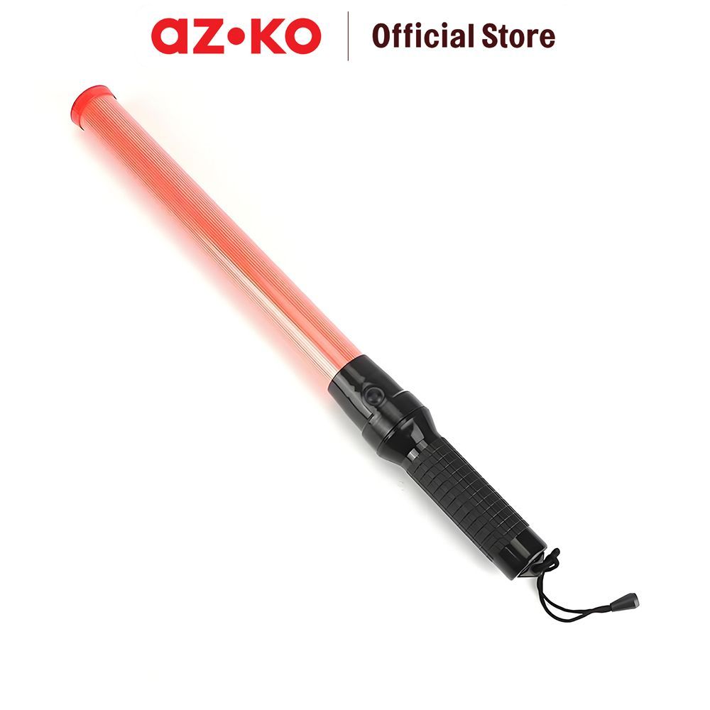 AZKO Krisbow Tongkat Sinyal Lalu Lintas 2Xd 54 cm - Merah Traffic Baton Lampu Isyarat Safety Road Co