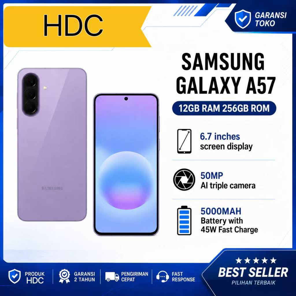 Samsung Galaxy A57 hdc 5G Android12 8/128GB I 8/256GB I 12/256GB Garansi Toko Indonesia