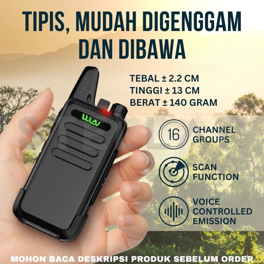 HT WLN Walkie Talkie UHF Handy talky