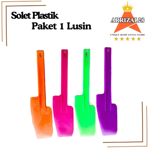 AFL PAKET 1 LUSIN | SPATULA / SOLET PLASTIK RAINBOW