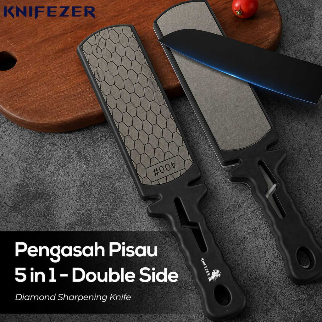 Pengasah Pisau 5 in 1 Double Side Diamond Sharpening Knife - B216L