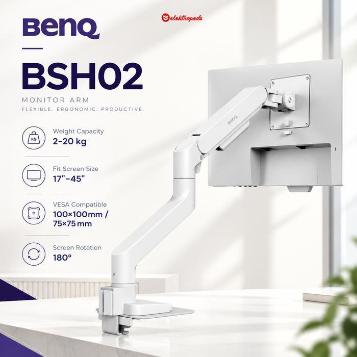 BenQ BSH02 Ergo Monitor Arm - Mount Desk untuk Layar 17" hingga 45" Kapasitas 20kg Garansi 3 Tahun K