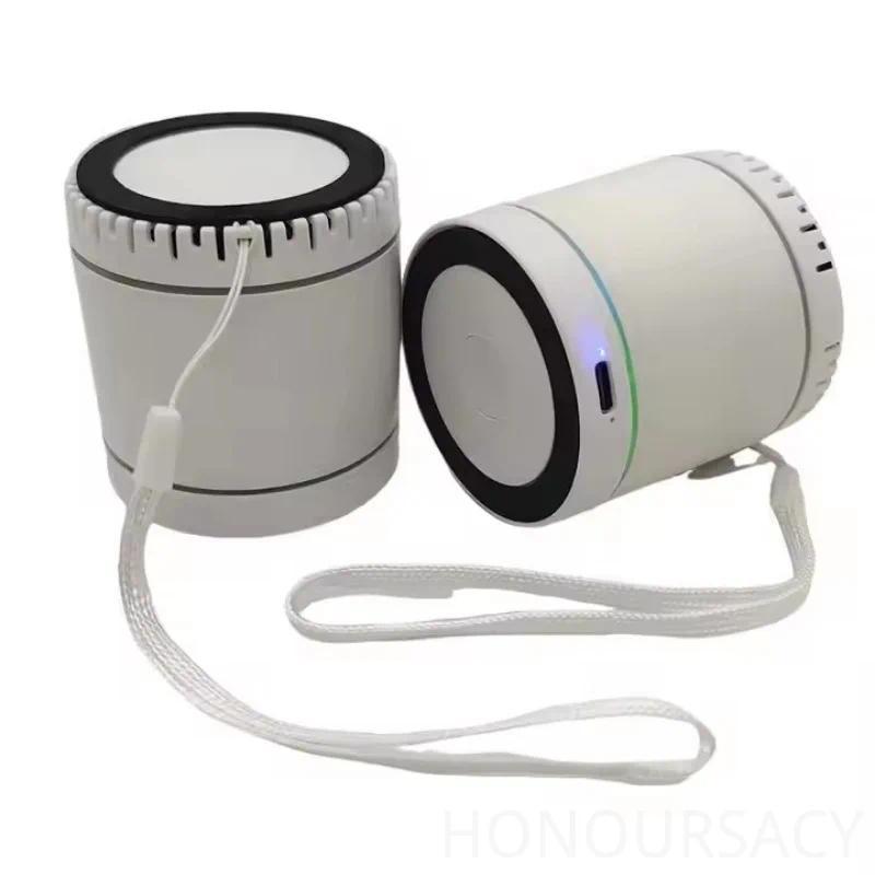 Portable Mini Subwoofer Wireless FM Radio Colorful Flash LED Light Waterproof Bluetooth5.2 Speaker H