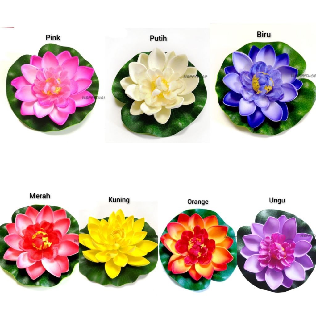 TERLARIS Bunga Daun Teratai Lotus Apung Imitasi