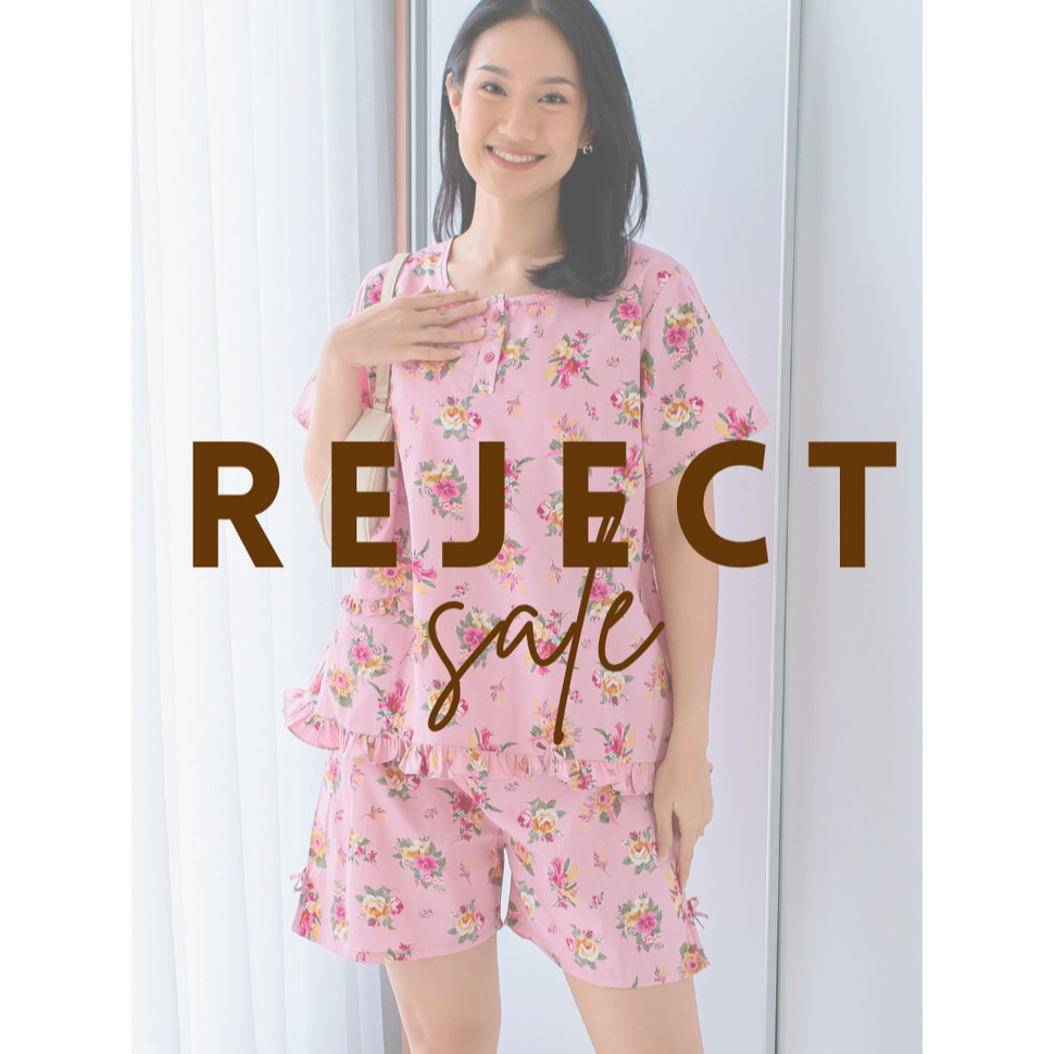 SUNLY - Reject - Piyama Katun Lengan Pendek Celana Pendek Ld 106