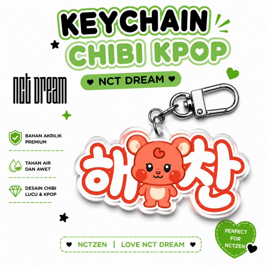 Ganci Chibi NCT DREAM/ Keychain NCT KPOP / Akrilik 2mm / Ganci NCT DREAM