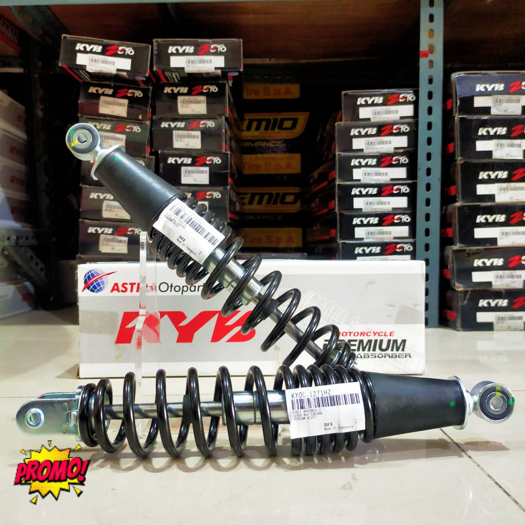 SHOCK BELAKANG KYB OC SERIES STANDAR GENUIN KYOC 1271HZ BLACK (YAMAHA AEROX)
