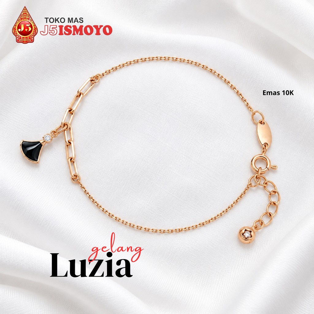 Gelang Emas 10 Karat Model Rantai Luzia J5 Ismoyo
