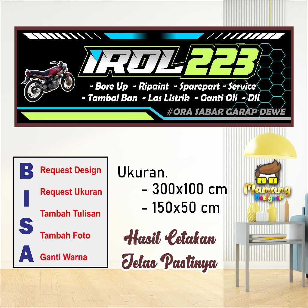 Cetak Banner Spanduk Bengkel Motor Dan Toko Aksesoris motor Bahan Kuat