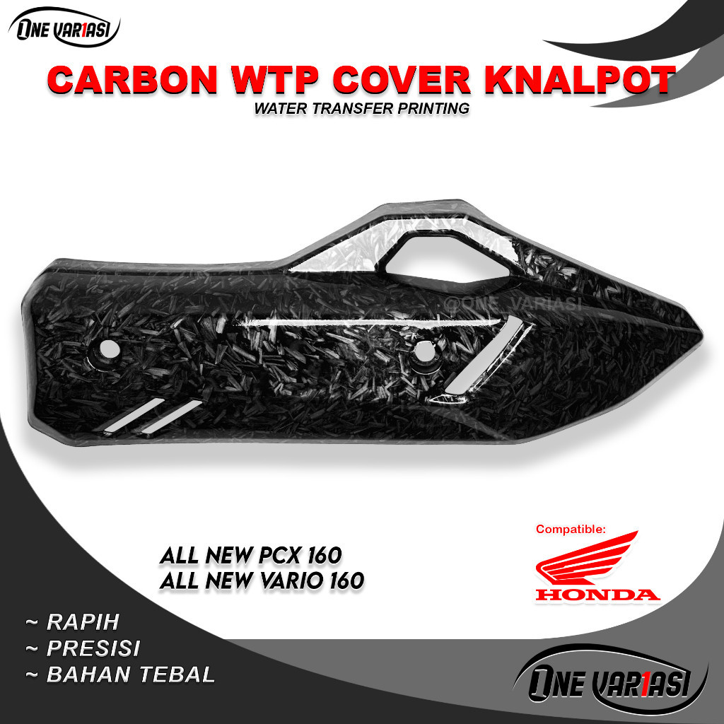 COVER TUTUP KNALPOT CARBON FORGED PCX 160 NEW / VARIO 160 NEW CARBON FORGED GROSIRVARIASI99
