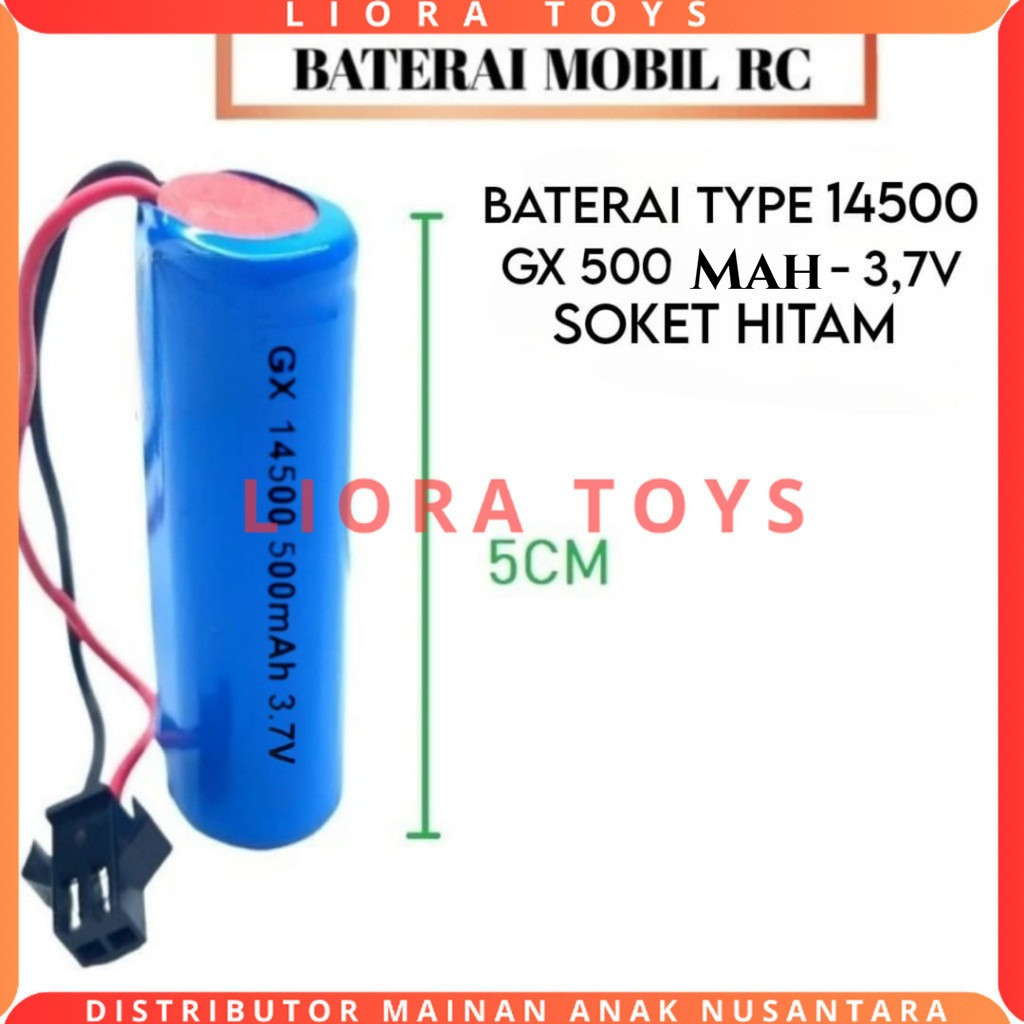 Baterai Charger / Cas Mobil Remote Control  RC 14500 Li-ion 3.7Volt-500mAh Socket Hitam