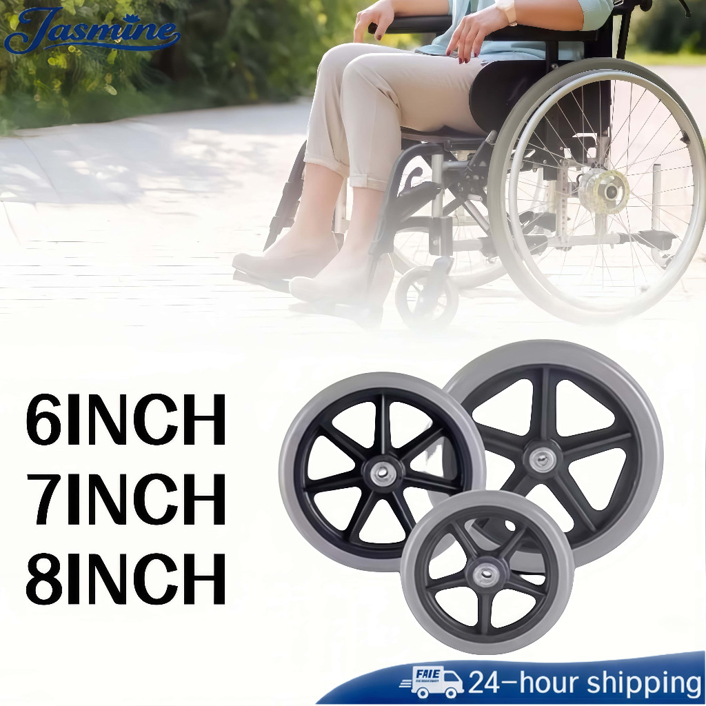 6/7/8inch Roda Depan Kursi Roda / Roda Kursi Roda Ban Mati Kursi Roda / Bagian Depan Kursi Roda