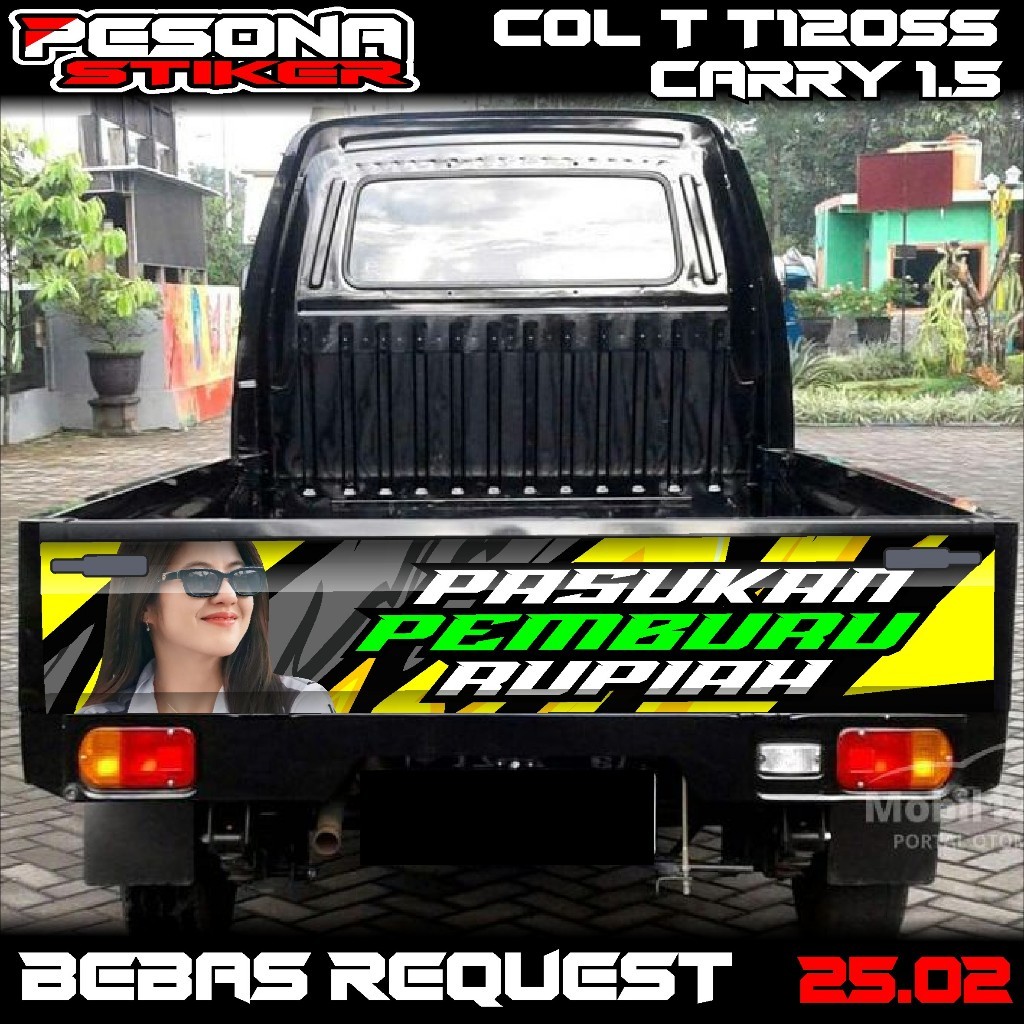 Stiker Pintu Belakang Colt T120ss ,carry 1.5 Futura Stiker Bak Belakang Carry 1.5 Futura,colt T120ss