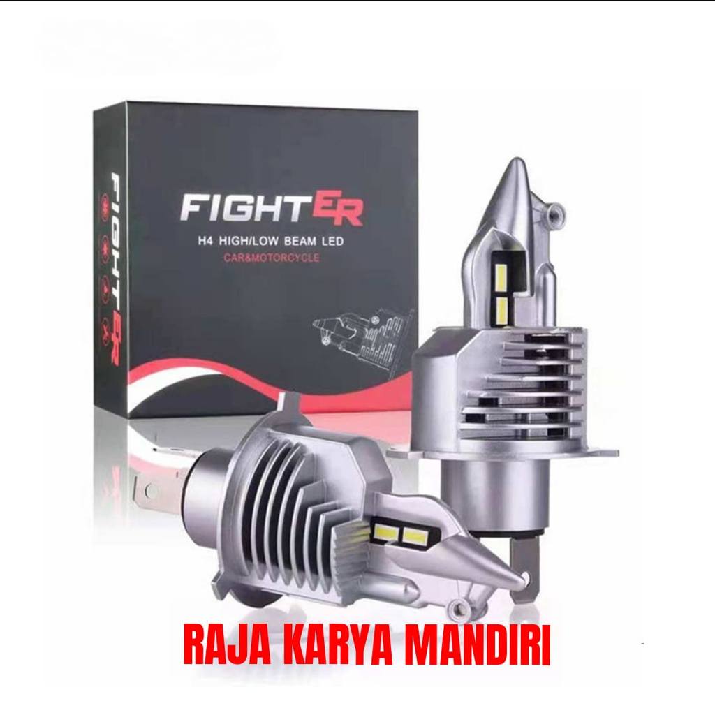 Lampu Bohlam Led Fighter H4 Lampu Depan Motor Mobil head light foglamp