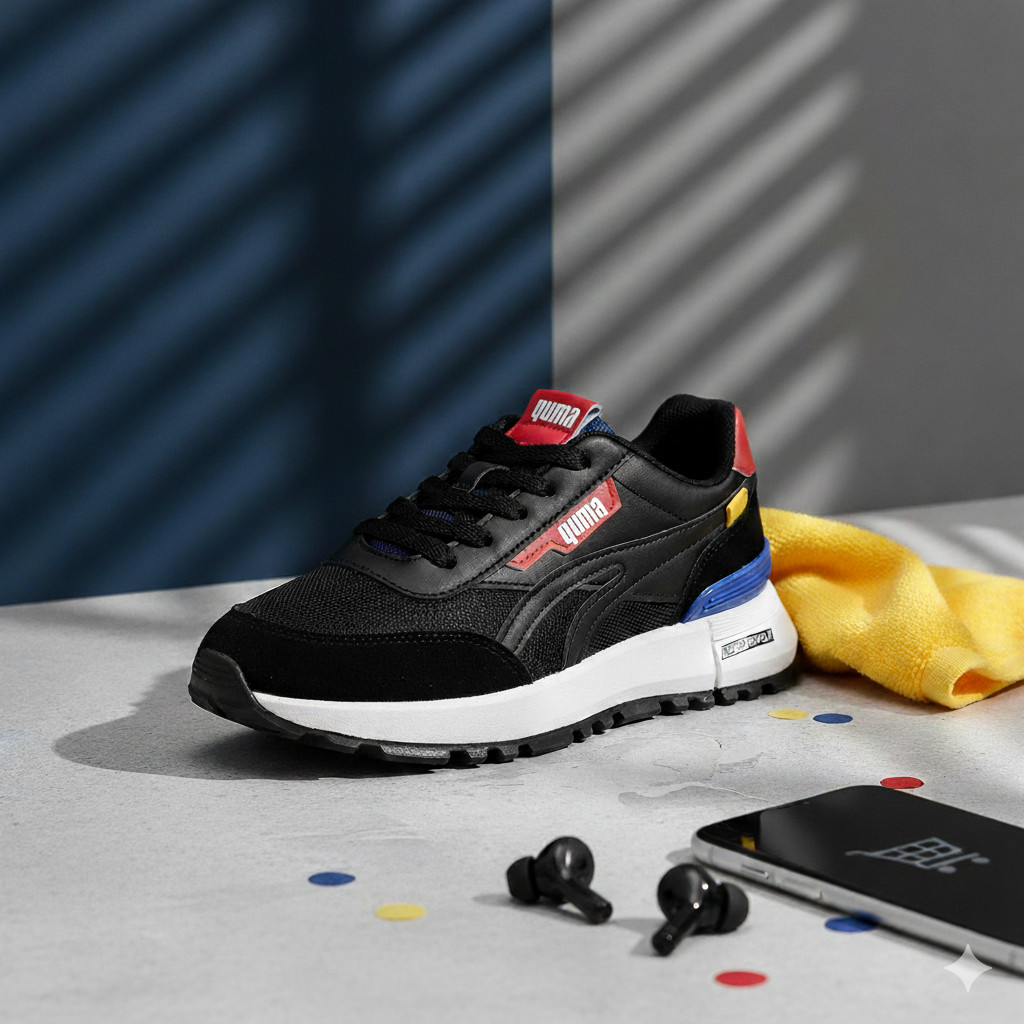 FEATA Sepatu Sneakers Wanita Type 2553 Casual Fashion Korea Putih Hitam Ukuran 36-40