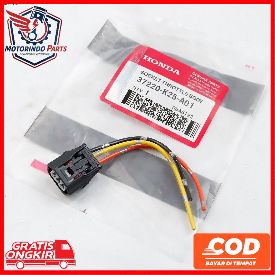 Kabel Socket honda Vario 125 Throttle Body TPS K25 Beat FI,  / 150 FI , Scoopy FI & Revo motor spare