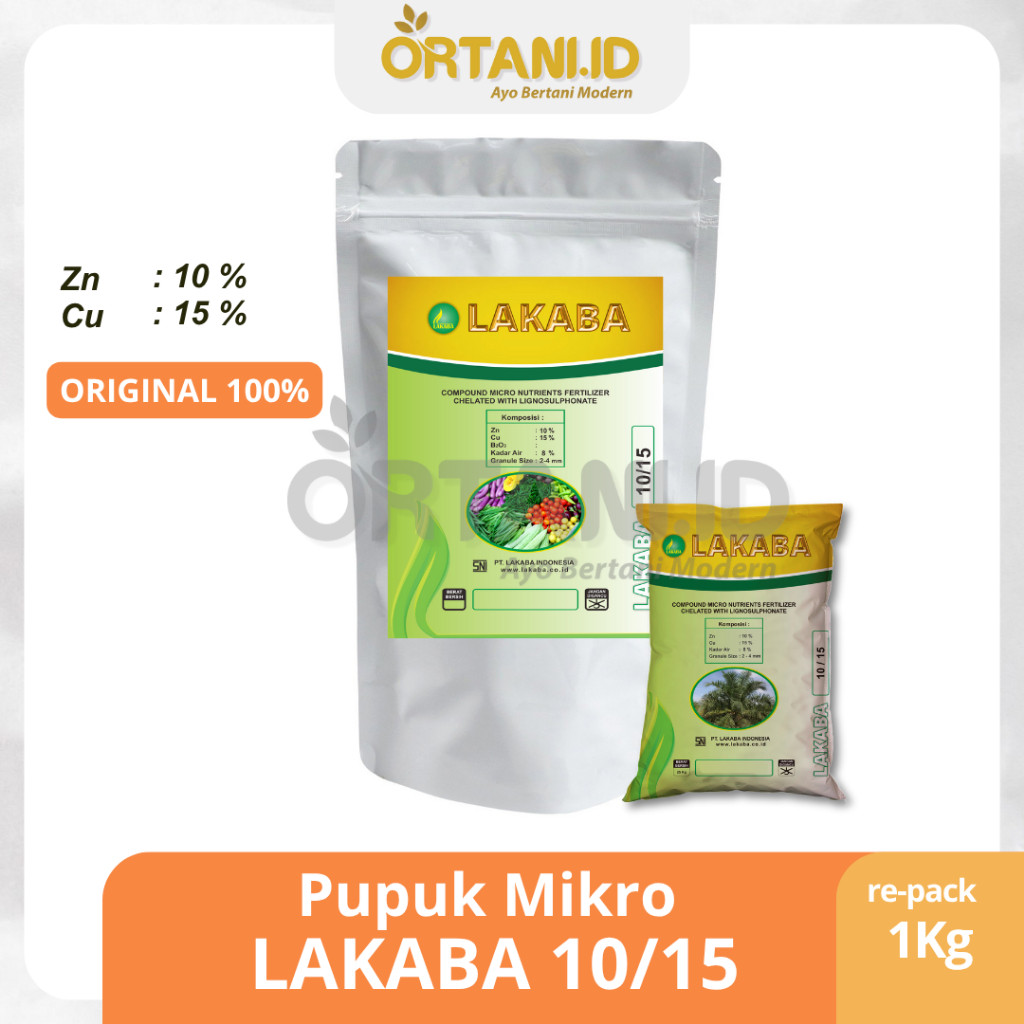 Pupuk Mikro LAKABA 10/15 (Zn-Cu) 1kg | Pupuk Mikro Mix | Pupuk Boron | Pupuk Bunga | Pupuk Buah