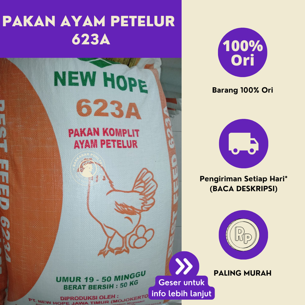 Pakan Ayam Petelur Dewasa 623A (1 Kg, Usia Produksi)