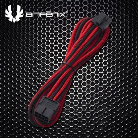Bitfenix Alchemy ATX 8 pin BLACK RED - sleeved cable