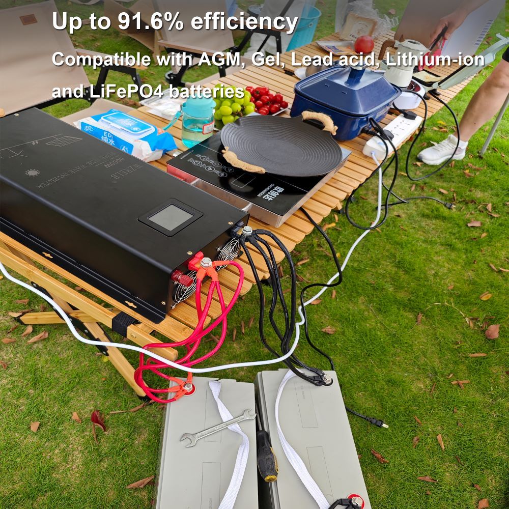 7000W Split-phase Pure Sine Wave Solar Power Inverter 24V/36V/48V/60/96V DC to 110/220V,120/240V AC 