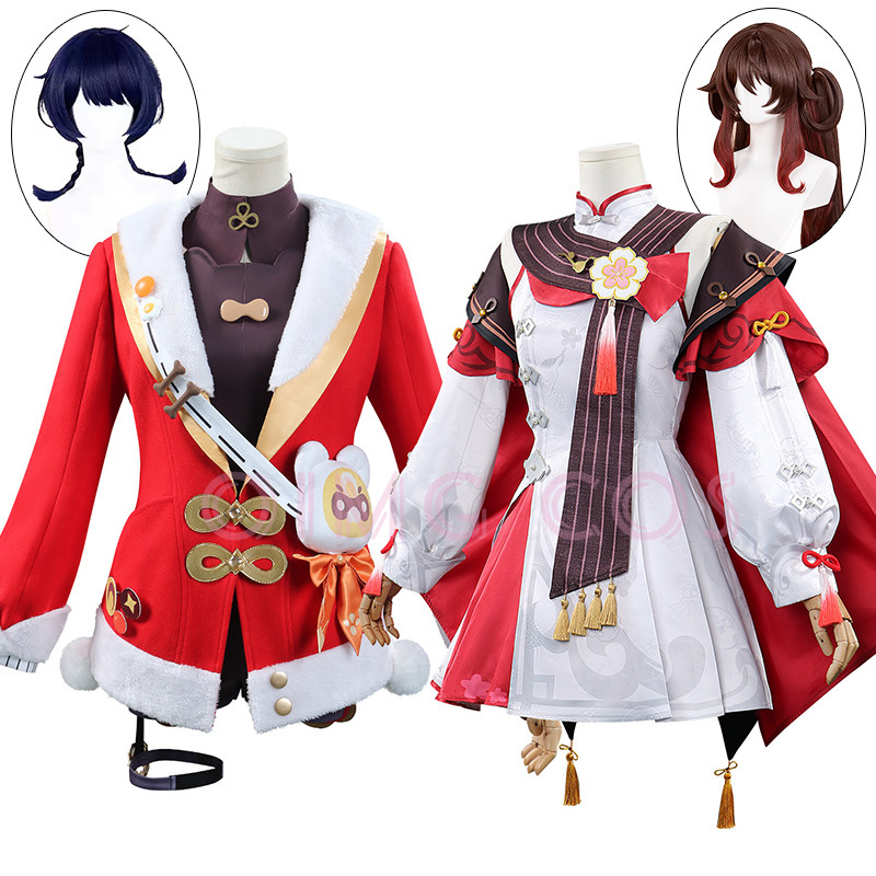 Genshin Impact Hu Tao Xiangling Cosplay Costume Lantern Rite Carnival Uniform Anime Halloween Costum