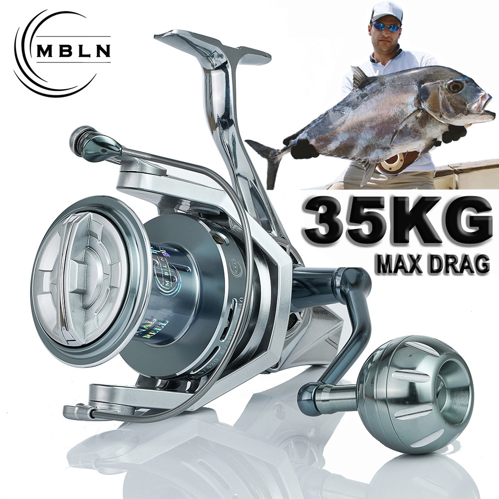 MBLN Brand,35kg/77lb Max Drag,90% Full Metal,Large Sea Spinning Fishing Reel,Durable Saltwater Surfc