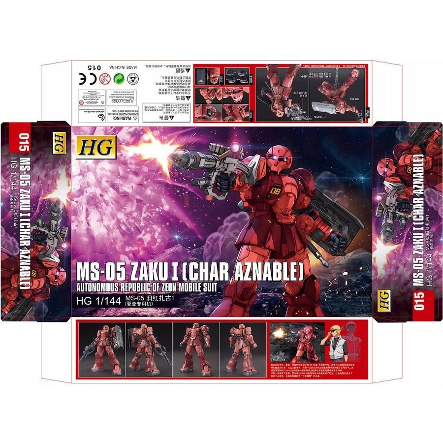 HG MS-05 Zaku I Char Aznable 015 Zeon Mobile Suit 1/144 Model Kit