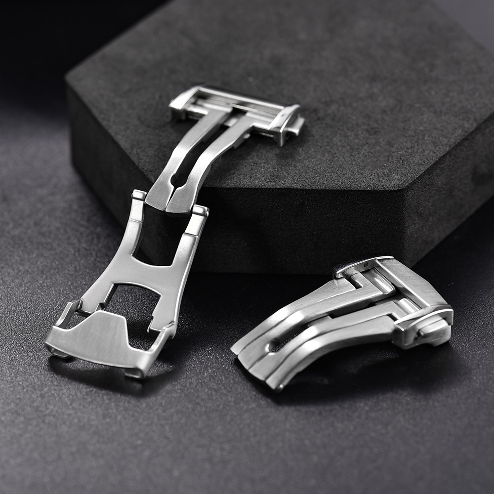 18mm 20mm 22mm Butterfly Buckle for Omega Seiko Wat- Accessories 316L Stainless Steel Replacement Ad