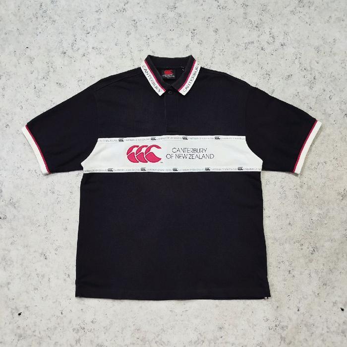 kaos kerah pria CANTERBURY OF NEW ZEALAND kaos polo shirt big logo script casual