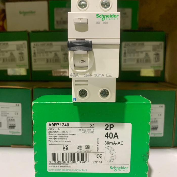 RCCB/ELCB IID 40A 2P Schneider Elcb iiD 30ma Original 40A