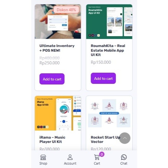 Template Toko Online Digital + Fisik via WA WP Premium 2025