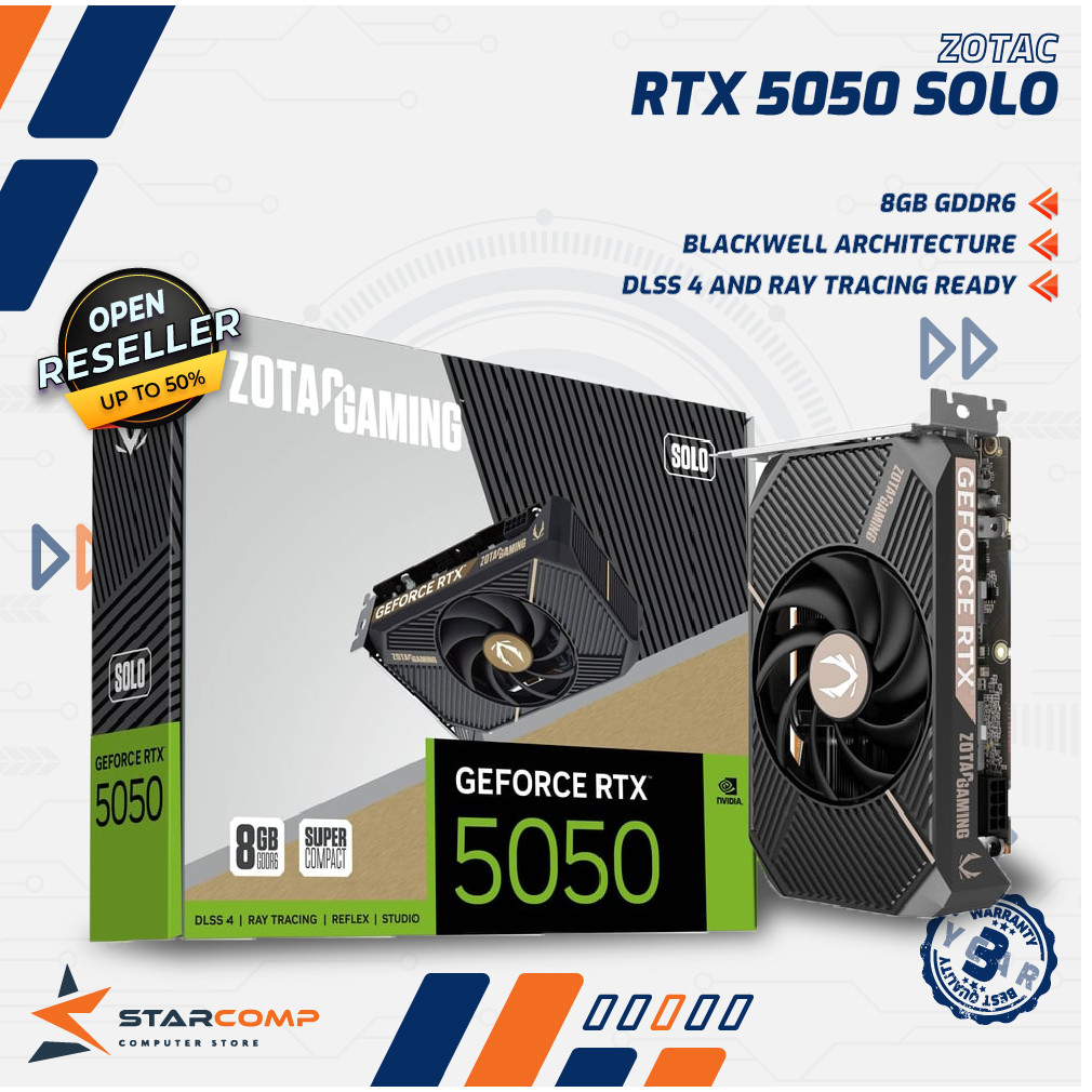 ZOTAC GAMING GeForce RTX 5050 Solo 8GB GDDR6 VGA RTX5050