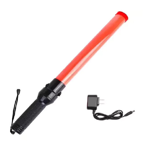 YAZUHO Tongkat Lalu lintas 52Cm 900 Parkir Lampu Senter Lampu Lalu Lintas Polis Swat Led Baterai