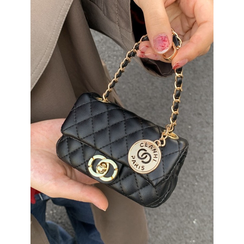 Tas Wanita Versi Korea Tas Kecil Mini Gaya Chanel Tas Rantai Fashion Tas Telepon