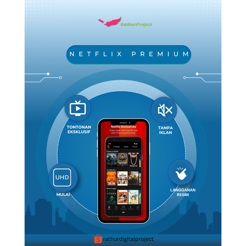 RathurPro One – NETFLIX Private 1P1U 30 Hari (Garansi 30 Hari)